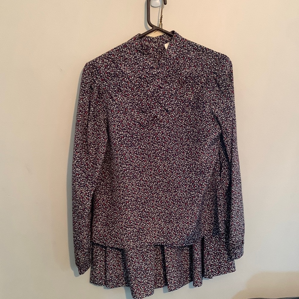 Jennifer skirt set with blouse.